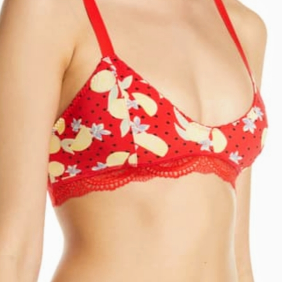 SOLD~~NWT Free people " cherry combo" bralette - Picture 2 of 3